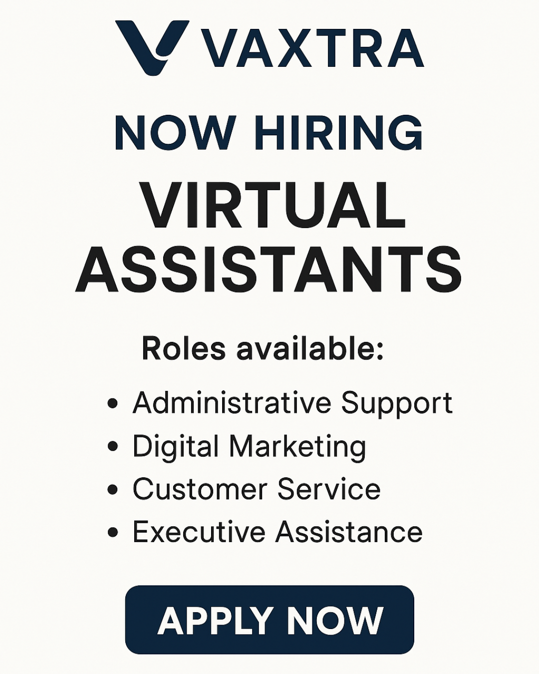 WE’RE HIRING! |Vaxtra
