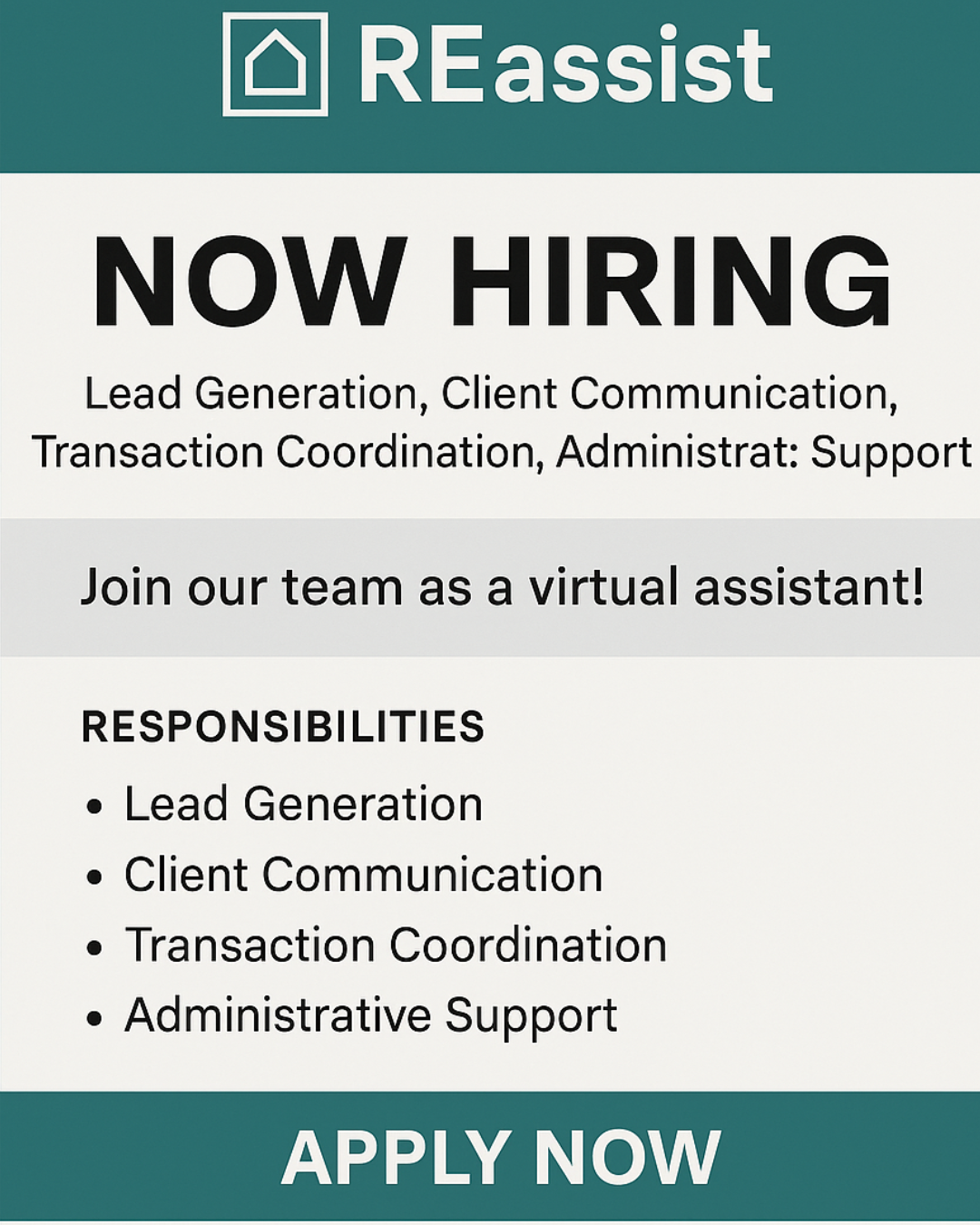 WE’RE HIRING! |REassist