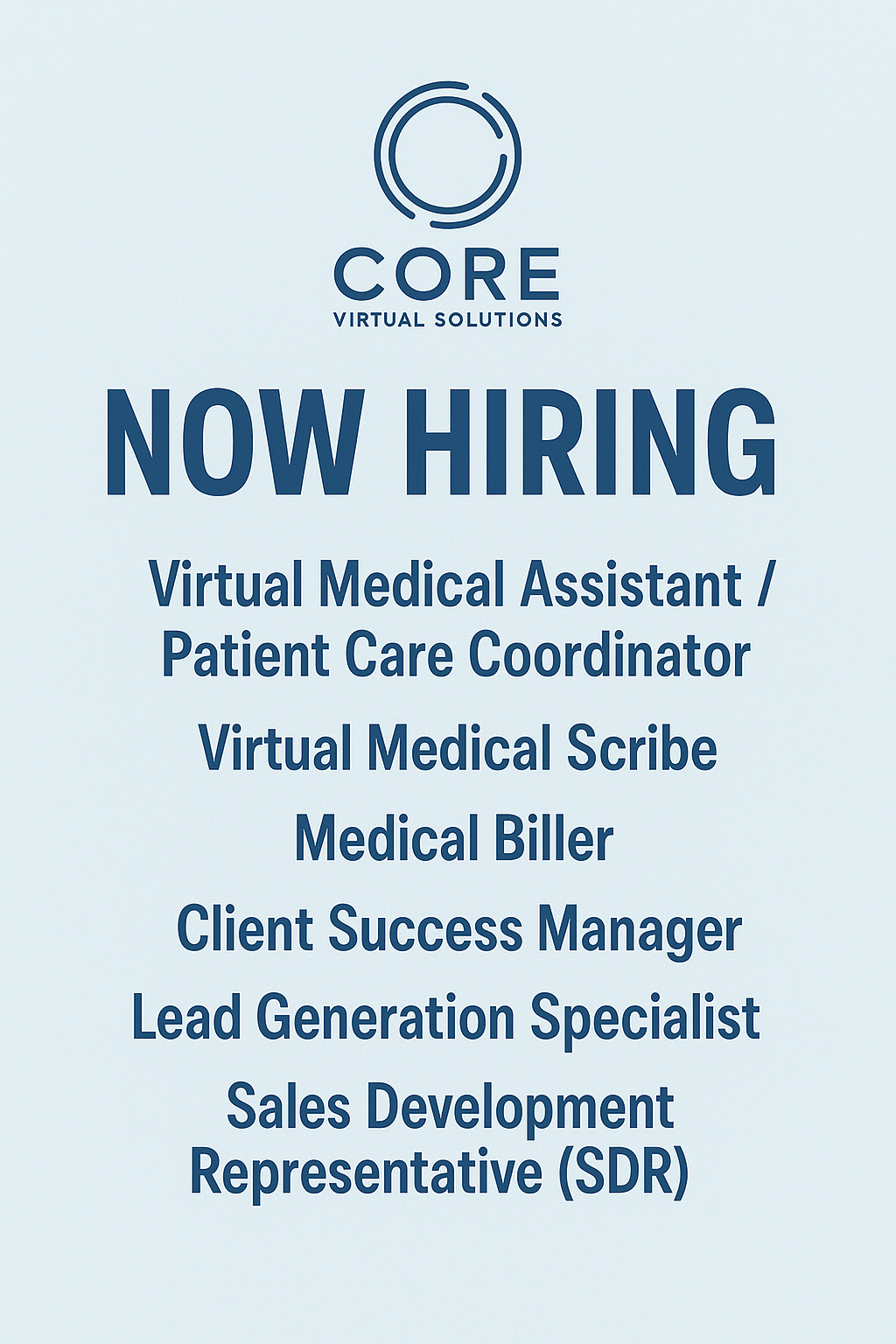 WORK FROM HOME- Core Virtual Solutions