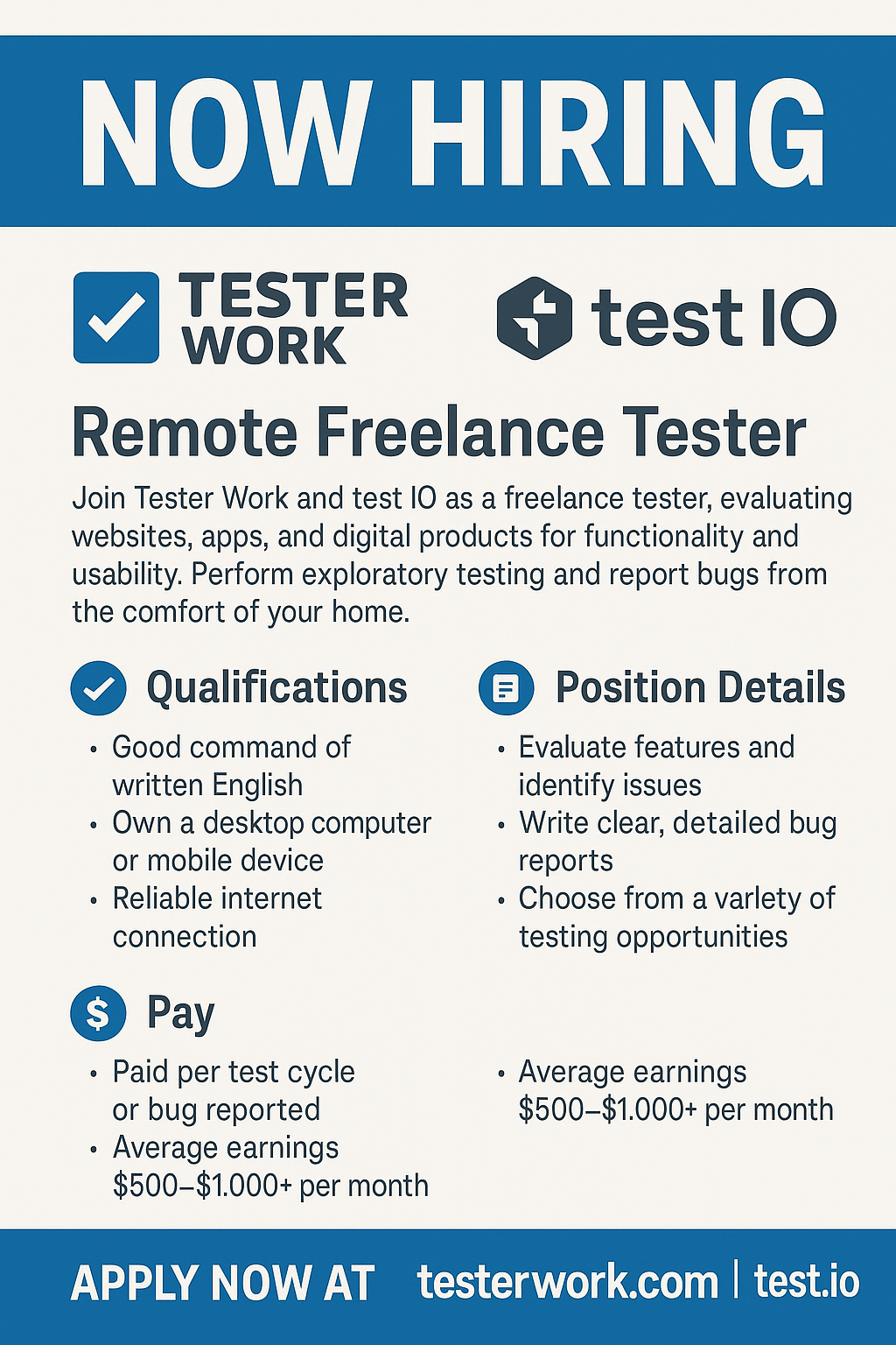 TESTER WORK- TEST IO