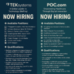 WFH-EQUIPMENT PROVIDED-TEK SYSTEMS-POC CAREERS