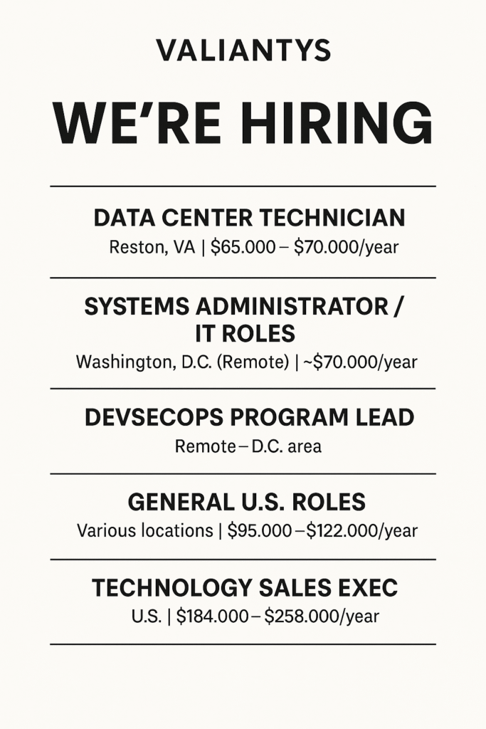 US JOBSUS JOBS HIRING COMPANY REMOTELY- VALIANTYS HIRING COMPANY REMOTELY- VALIANTYS