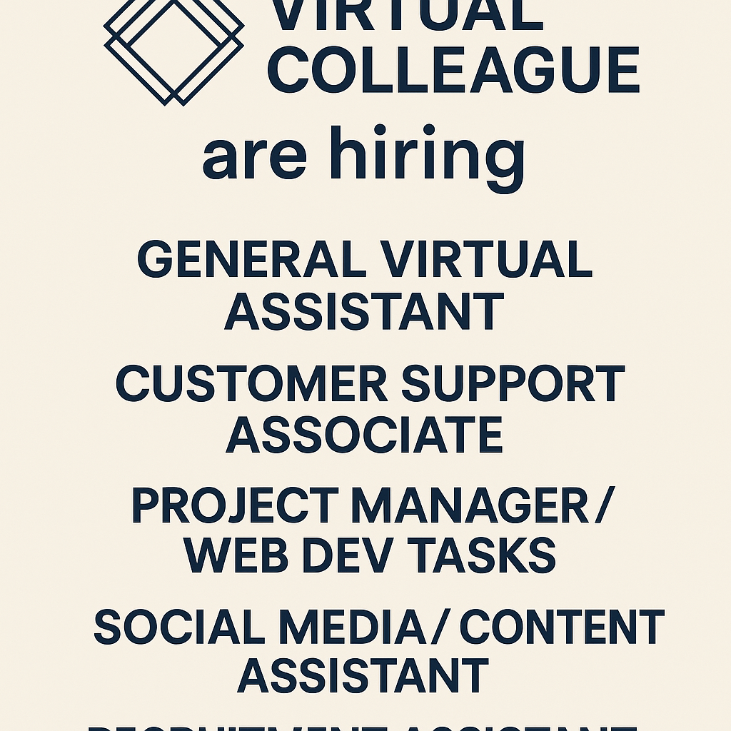 US JOBS HIRING COMPANY REMOTELY-VIRTUAL COLLEAGUE