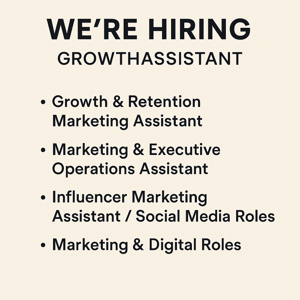 US JOBS HIRING COMPANY REMOTELY-GROWTH ASSISTANT