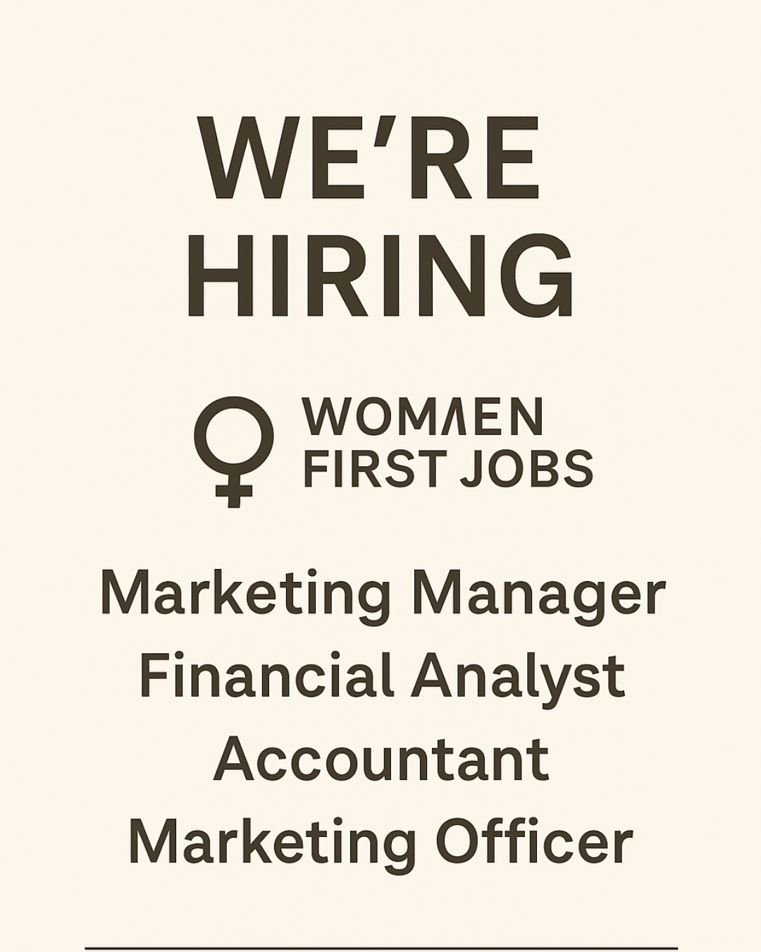 WOMEN FIRST JOBS- UAE (2025)