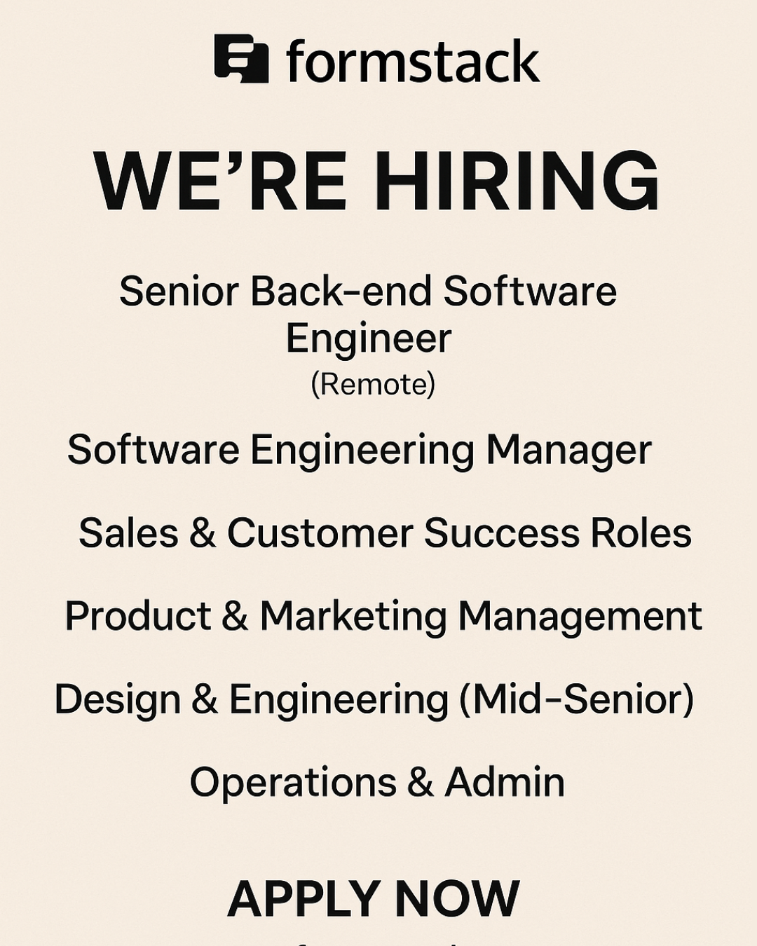 COMPANIES HIRING REMOTELY & WORLDWIDE- FORMSTACK