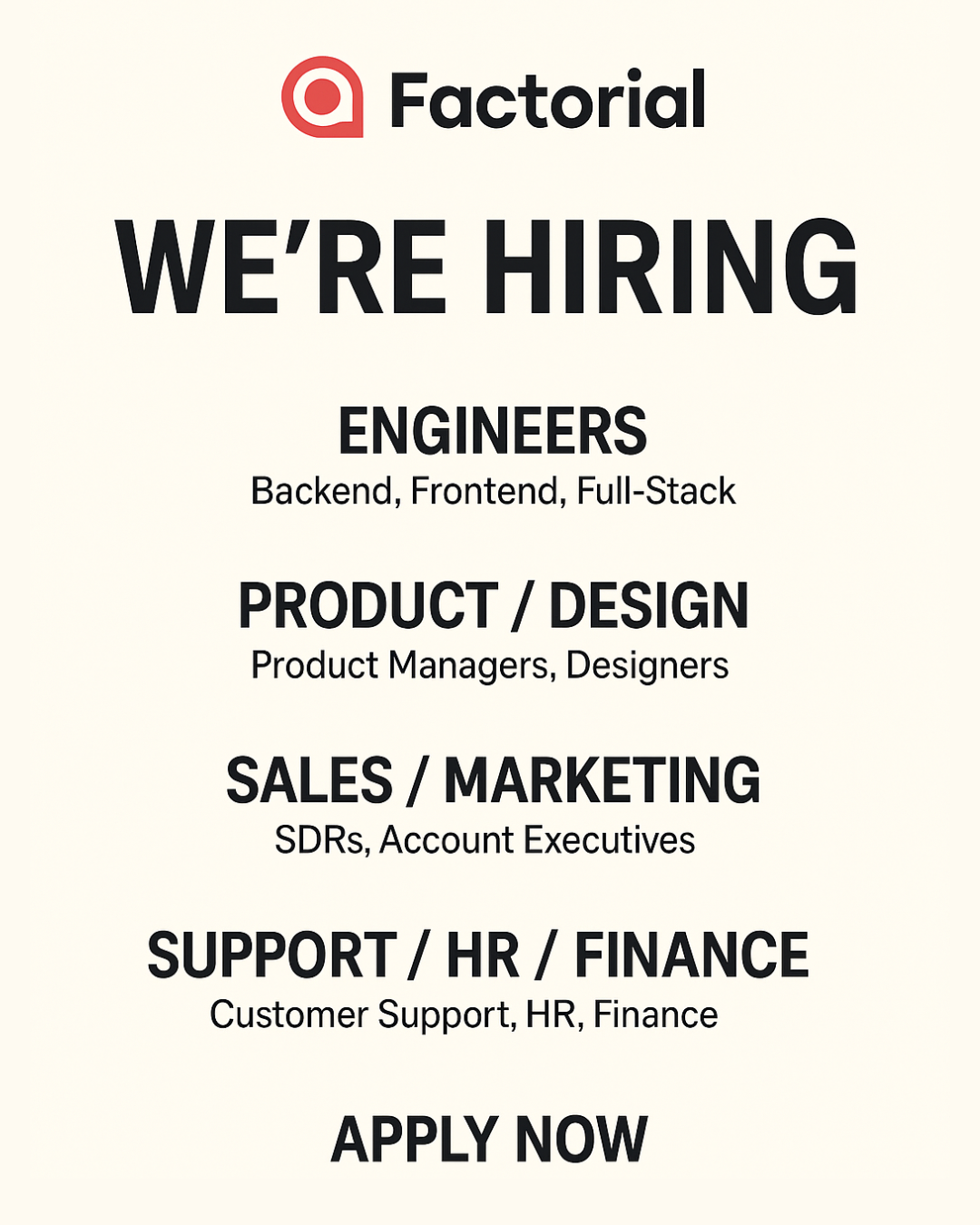 COMPANIES HIRING REMOTELY & WORLDWIDE- FACTORIAL