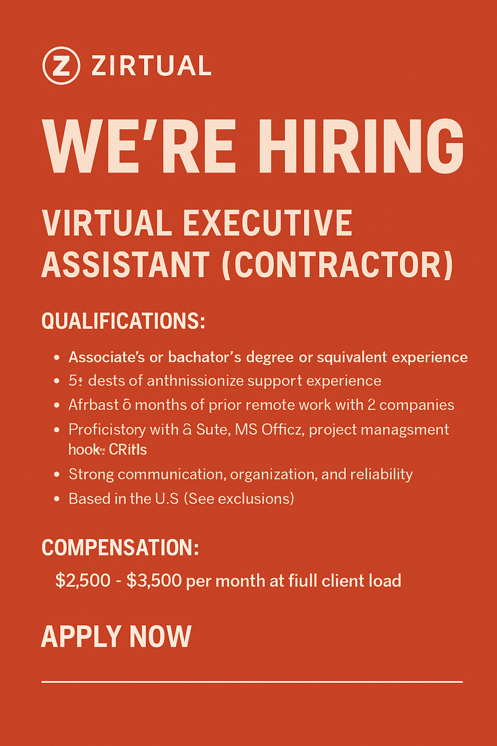 Zirtual- Executive Assistant-WORK FROM HOME